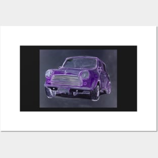 Classic Mini Chalk Purple Posters and Art